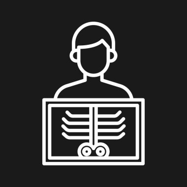 Röntgen ışınları ışınlayıcı görüntüsü. Revir için kullanılabilir. Mobil uygulamalar, web uygulamaları ve yazdırma ortamları için elverişli.