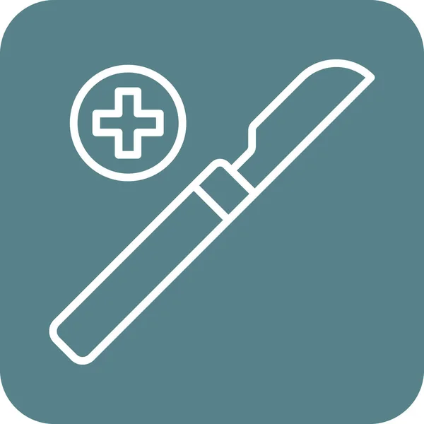 Хирургическое Иконное Векторное Изображение Использоваться Медицинских Целей Подходит Мобильных Приложений — стоковый вектор