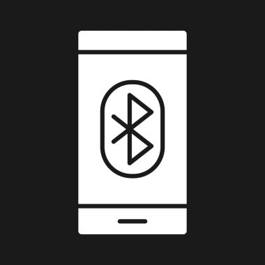 Bluetooth, bağlantı, iletişim ikonu vektör görüntüsü. Bilgi teknolojisi için de kullanılabilir. Web uygulamalarında, mobil uygulamalarda ve yazdırma ortamlarında kullanılabilir.