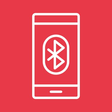 Bluetooth, bağlantı, iletişim ikonu vektör görüntüsü. Bilgi teknolojisi için de kullanılabilir. Web uygulamalarında, mobil uygulamalarda ve yazdırma ortamlarında kullanılabilir.