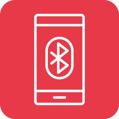 Bluetooth, bağlantı, iletişim ikonu vektör görüntüsü. Bilgi teknolojisi için de kullanılabilir. Web uygulamalarında, mobil uygulamalarda ve yazdırma ortamlarında kullanılabilir.