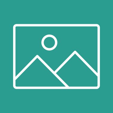 Resim, fotoğraf, resim, galeri ikonu vektör görüntüsü. Bilgi teknolojisi için de kullanılabilir. Web uygulamalarında, mobil uygulamalarda ve yazdırma ortamlarında kullanılabilir.