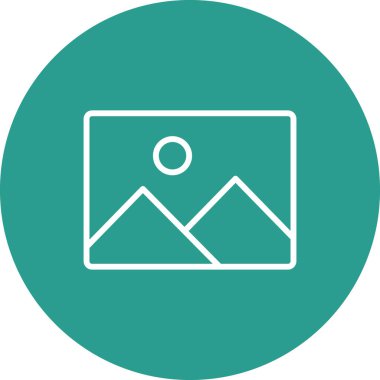 Resim, fotoğraf, resim, galeri ikonu vektör görüntüsü. Bilgi teknolojisi için de kullanılabilir. Web uygulamalarında, mobil uygulamalarda ve yazdırma ortamlarında kullanılabilir.