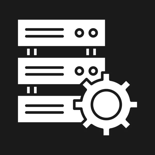 Banco Dados Configurações Imagem Vetor Ícone Servidor Também Pode Ser — Vetor de Stock