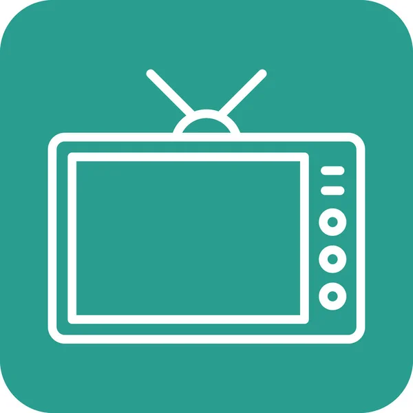 Zábava Televize Televizní Ikona Vektorový Obraz Lze Použít Pro Informační — Stockový vektor