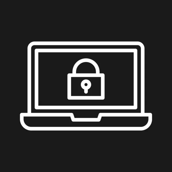 Locked System Laptop Icon Vector Image Can Also Used Information — Stock Vector