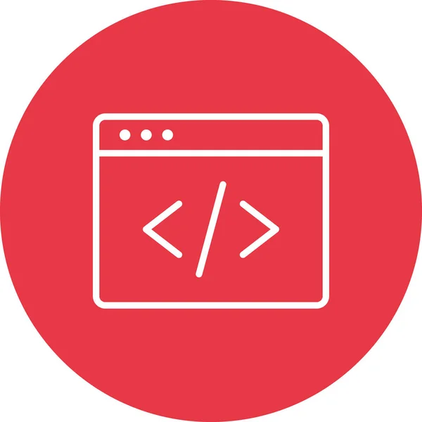 Programování Kód Vektorový Obraz Ikony Aplikace Lze Použít Pro Informační — Stockový vektor