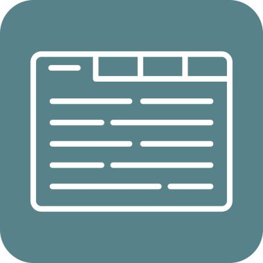 Sekmeler, web, tarayıcı simgesi vektör resmi. Bilgi teknolojisi için de kullanılabilir. Web uygulamalarında, mobil uygulamalarda ve yazdırma ortamlarında kullanılabilir.