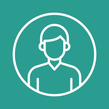 Kullanıcı, profil, erkek ikon vektör görüntüsü. Bilgi teknolojisi için de kullanılabilir. Web uygulamalarında, mobil uygulamalarda ve yazdırma ortamlarında kullanılabilir.
