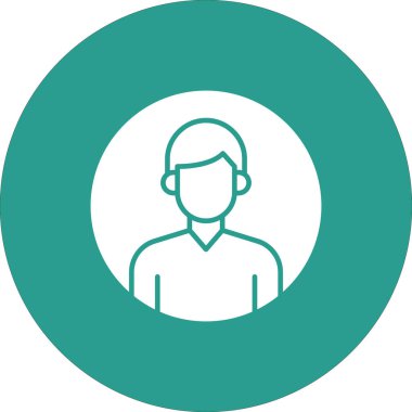 Kullanıcı, profil, erkek ikon vektör görüntüsü. Bilgi teknolojisi için de kullanılabilir. Web uygulamalarında, mobil uygulamalarda ve yazdırma ortamlarında kullanılabilir.