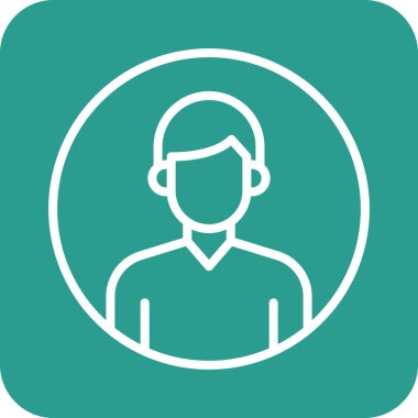Kullanıcı, profil, erkek ikon vektör görüntüsü. Bilgi teknolojisi için de kullanılabilir. Web uygulamalarında, mobil uygulamalarda ve yazdırma ortamlarında kullanılabilir.