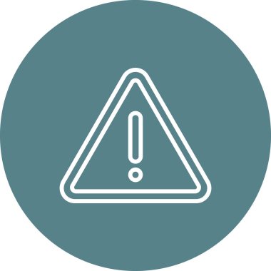 Uyarı, simge vektör görüntüsü uyarısı. Bilgi teknolojisi için de kullanılabilir. Web uygulamalarında, mobil uygulamalarda ve yazdırma ortamlarında kullanılabilir.