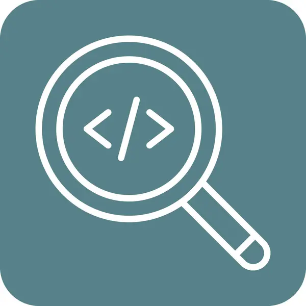 Hledat Kód Najít Vektorový Obrázek Ikony Lze Použít Pro Informační — Stockový vektor