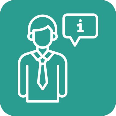 Danışman, bilgi, ikon vektör imajını destekle. Müşteri desteği için de kullanılabilir. Web uygulamalarında, mobil uygulamalarda ve yazdırma ortamlarında kullanılabilir.