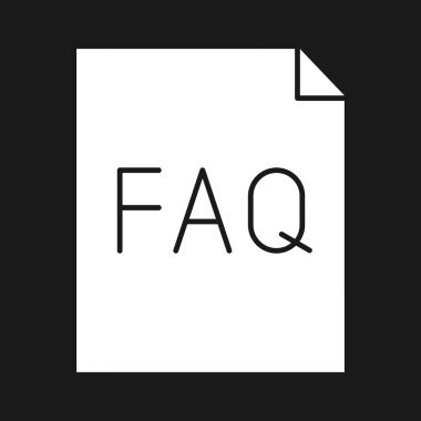 Belge, faq, soru simgesi vektör görüntüsü. Müşteri desteği için de kullanılabilir. Web uygulamalarında, mobil uygulamalarda ve yazdırma ortamlarında kullanılabilir.