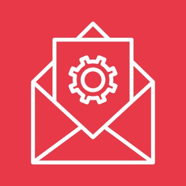 E- posta, dişli, ikon vektör görüntüsünü destekle. Müşteri desteği için de kullanılabilir. Web uygulamalarında, mobil uygulamalarda ve yazdırma ortamlarında kullanılabilir.