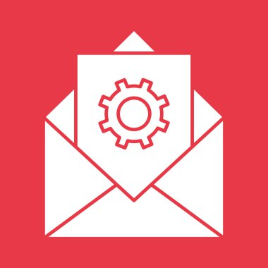 E- posta, dişli, ikon vektör görüntüsünü destekle. Müşteri desteği için de kullanılabilir. Web uygulamalarında, mobil uygulamalarda ve yazdırma ortamlarında kullanılabilir.