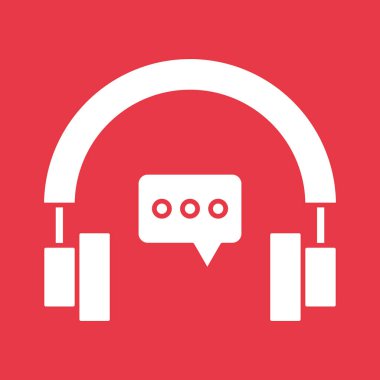 Kulaklıklar, sohbet, müşteri desteği ikon vektör görüntüsü. Müşteri desteği için de kullanılabilir. Web uygulamalarında, mobil uygulamalarda ve yazdırma ortamlarında kullanılabilir.