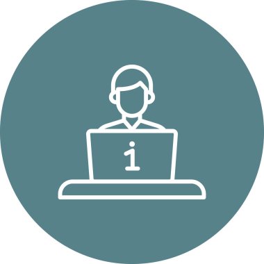 Bilgi, danışman, servis simgesi vektör görüntüsüne yardım edin. Müşteri desteği için de kullanılabilir. Web uygulamalarında, mobil uygulamalarda ve yazdırma ortamlarında kullanılabilir.