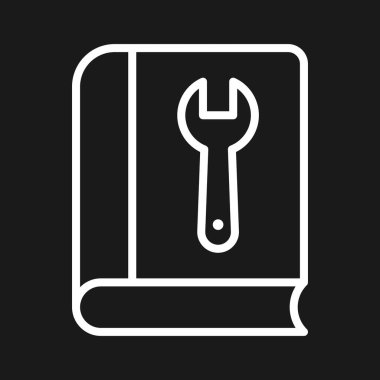 Kullanım kılavuzu, teknik destek ikonu vektör görüntüsü. Müşteri desteği için de kullanılabilir. Web uygulamalarında, mobil uygulamalarda ve yazdırma ortamlarında kullanılabilir.