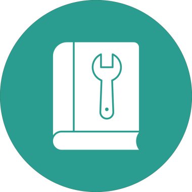 Kullanım kılavuzu, teknik destek ikonu vektör görüntüsü. Müşteri desteği için de kullanılabilir. Web uygulamalarında, mobil uygulamalarda ve yazdırma ortamlarında kullanılabilir.