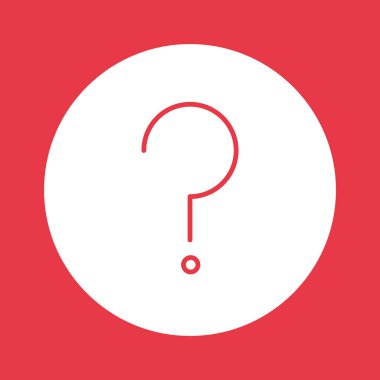 Soru, yardım, bilgi simgesi vektör görüntüsü. Müşteri desteği için de kullanılabilir. Web uygulamalarında, mobil uygulamalarda ve yazdırma ortamlarında kullanılabilir.