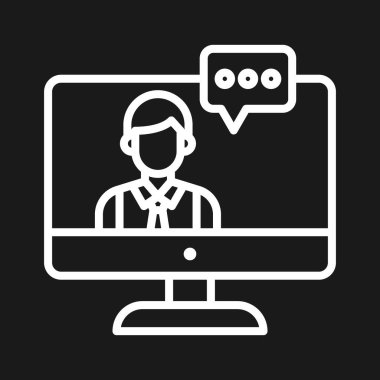 Destek, konferans, ikon vektör görüntüsünü ara. Müşteri desteği için de kullanılabilir. Web uygulamalarında, mobil uygulamalarda ve yazdırma ortamlarında kullanılabilir.