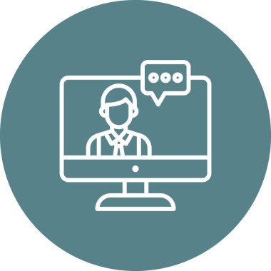 Destek, konferans, ikon vektör görüntüsünü ara. Müşteri desteği için de kullanılabilir. Web uygulamalarında, mobil uygulamalarda ve yazdırma ortamlarında kullanılabilir.