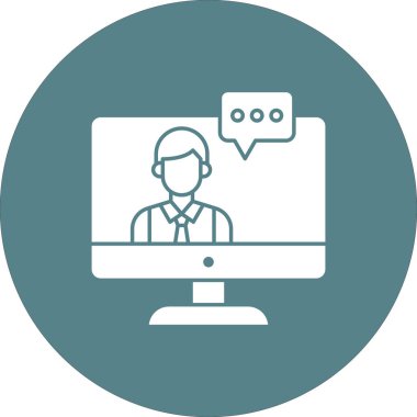 Destek, konferans, ikon vektör görüntüsünü ara. Müşteri desteği için de kullanılabilir. Web uygulamalarında, mobil uygulamalarda ve yazdırma ortamlarında kullanılabilir.