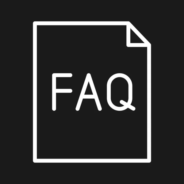 Document Faq Questions Icon Vector Image Can Also Used Customer — Stock Vector