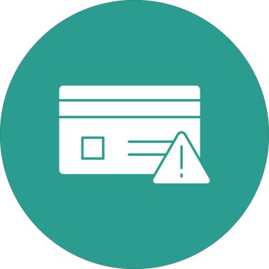 Dikkat, kredi kartı, uyarı simgesi vektör görüntüsü. Finans ve Para için de kullanılabilir. Web uygulamalarında, mobil uygulamalarda ve yazdırma ortamlarında kullanılabilir.