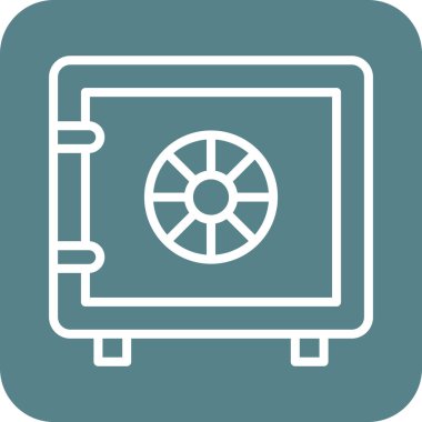 Banka, güvenli, altın ikon vektör görüntüsü. Finans ve Para için de kullanılabilir. Web uygulamalarında, mobil uygulamalarda ve yazdırma ortamlarında kullanılabilir.