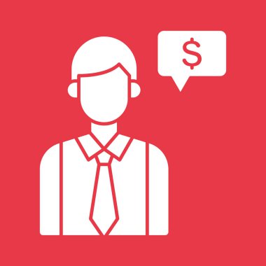 Bütçe, iş adamı, finansal ikon vektör imajı. Finans ve Para için de kullanılabilir. Web uygulamalarında, mobil uygulamalarda ve yazdırma ortamlarında kullanılabilir.