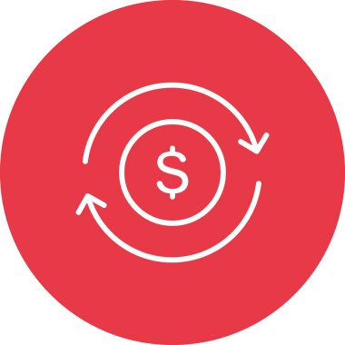 Nakit akışı, işlem simgesi vektör görüntüsü. Finans ve Para için de kullanılabilir. Web uygulamalarında, mobil uygulamalarda ve yazdırma ortamlarında kullanılabilir.