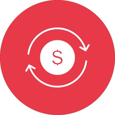 Nakit akışı, işlem simgesi vektör görüntüsü. Finans ve Para için de kullanılabilir. Web uygulamalarında, mobil uygulamalarda ve yazdırma ortamlarında kullanılabilir.