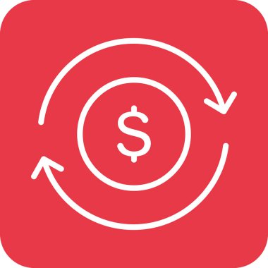 Nakit akışı, işlem simgesi vektör görüntüsü. Finans ve Para için de kullanılabilir. Web uygulamalarında, mobil uygulamalarda ve yazdırma ortamlarında kullanılabilir.