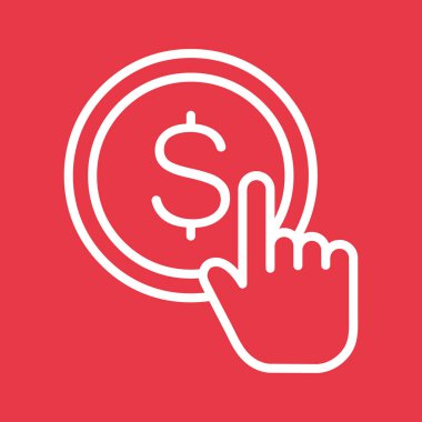 Dolar, el, seçim, tıklama simgesi vektör resmi başına ödeme. Finans ve Para için de kullanılabilir. Web uygulamalarında, mobil uygulamalarda ve yazdırma ortamlarında kullanılabilir.