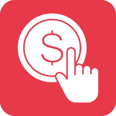 Dolar, el, seçim, tıklama simgesi vektör resmi başına ödeme. Finans ve Para için de kullanılabilir. Web uygulamalarında, mobil uygulamalarda ve yazdırma ortamlarında kullanılabilir.