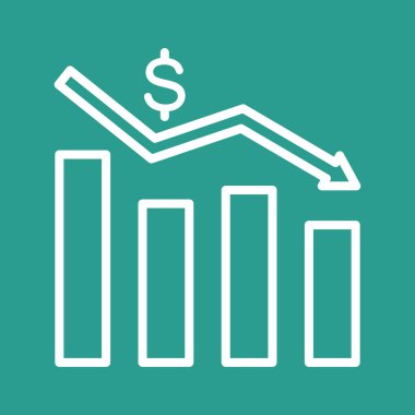 Finans, kayıp, para ikonu vektör imajı. Finans ve Para için de kullanılabilir. Web uygulamalarında, mobil uygulamalarda ve yazdırma ortamlarında kullanılabilir.