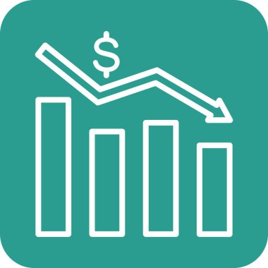 Finans, kayıp, para ikonu vektör imajı. Finans ve Para için de kullanılabilir. Web uygulamalarında, mobil uygulamalarda ve yazdırma ortamlarında kullanılabilir.