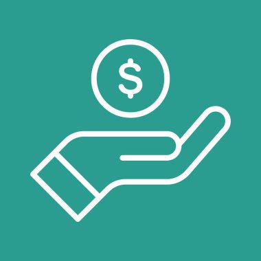 El, gelir, gelir ikonu vektör imajı. Finans ve Para için de kullanılabilir. Web uygulamalarında, mobil uygulamalarda ve yazdırma ortamlarında kullanılabilir.