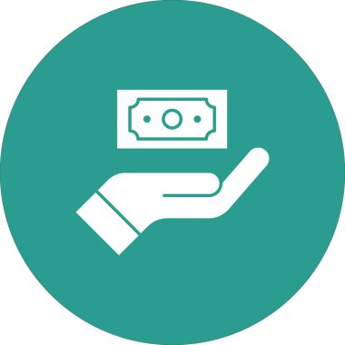 El, gelir, gelir ikonu vektör imajı. Finans ve Para için de kullanılabilir. Web uygulamalarında, mobil uygulamalarda ve yazdırma ortamlarında kullanılabilir.