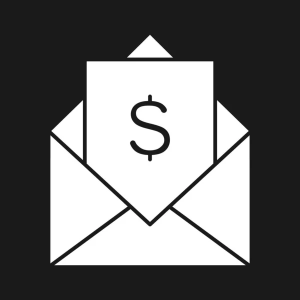 电子邮件 货币图标矢量图像 也可用于金融和货币 适用于网络应用 移动应用及印刷媒体 — 图库矢量图片