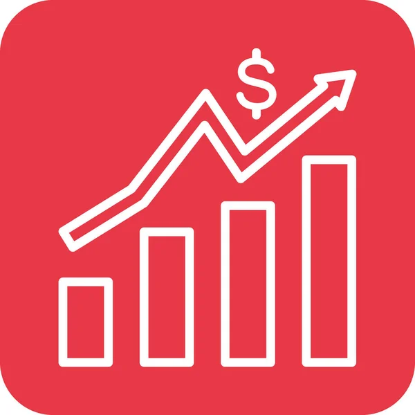 Finance Růst Obraz Vektoru Příjmů Lze Také Použít Pro Finance — Stockový vektor