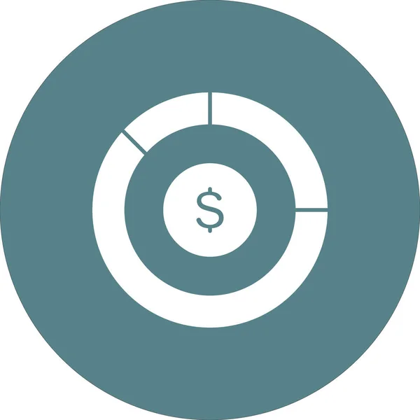 Ekonomisk Rapport Inkomst Cirkel Diagram Ikon Vektor Bild Kan Även — Stock vektor