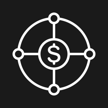 Nakit akışı, yatırım, ağ simgesi vektör görüntüsü. Finans ve Para için de kullanılabilir. Web uygulamalarında, mobil uygulamalarda ve yazdırma ortamlarında kullanılabilir.