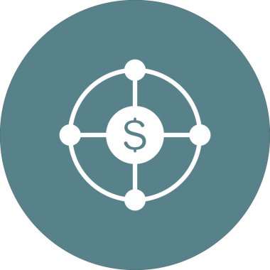 Nakit akışı, yatırım, ağ simgesi vektör görüntüsü. Finans ve Para için de kullanılabilir. Web uygulamalarında, mobil uygulamalarda ve yazdırma ortamlarında kullanılabilir.