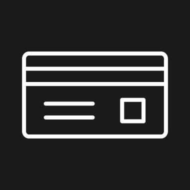 Kredi kartı, banka kartı, ödeme ikonu vektör resmi. Finans ve Para için de kullanılabilir. Web uygulamalarında, mobil uygulamalarda ve yazdırma ortamlarında kullanılabilir.