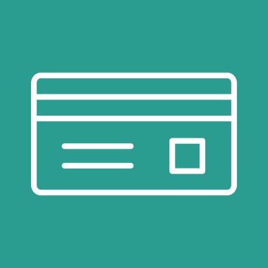 Kredi kartı, banka kartı, ödeme ikonu vektör resmi. Finans ve Para için de kullanılabilir. Web uygulamalarında, mobil uygulamalarda ve yazdırma ortamlarında kullanılabilir.