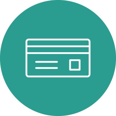 Kredi kartı, banka kartı, ödeme ikonu vektör resmi. Finans ve Para için de kullanılabilir. Web uygulamalarında, mobil uygulamalarda ve yazdırma ortamlarında kullanılabilir.